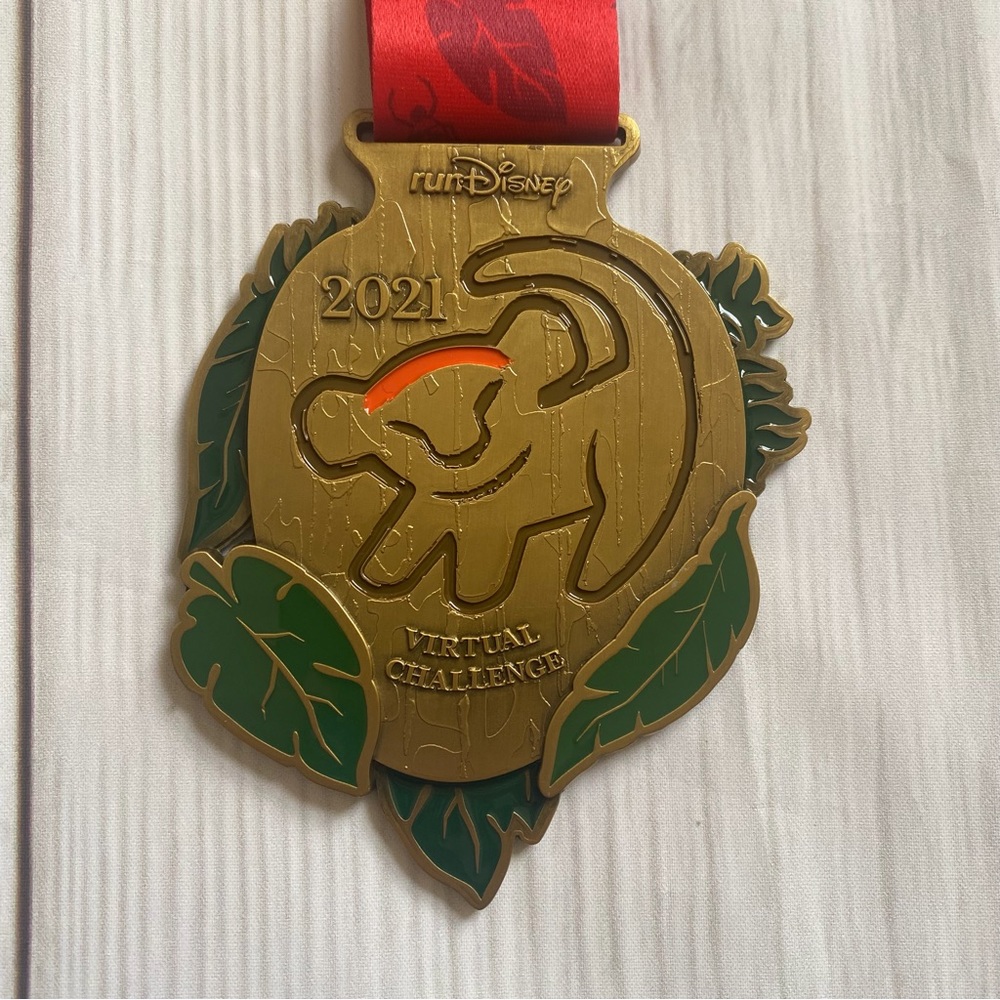 Run Disney 2021 Lion King Virtual 5k Medal
